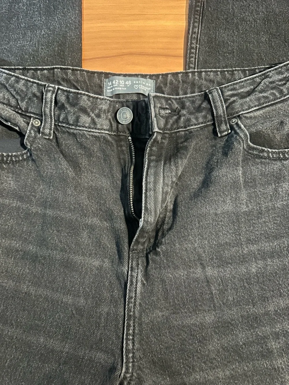 Primark Black Straight Leg‎ Jeans Women’s Size 10 High Rise Classic Dark Denim